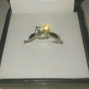 Pure Silver Ring Single Stone Daily Wear 925