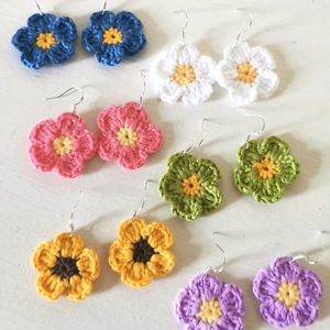 Crichet Flower Earings