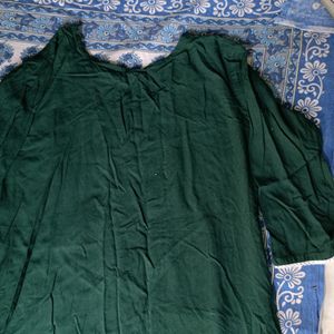 Dark Green Short Kurti