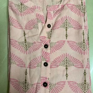 Pink Motifs Printed Kurti