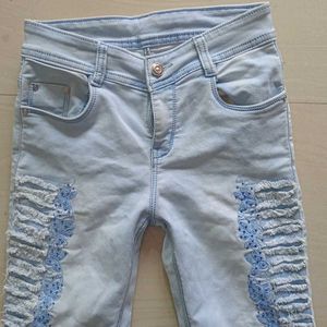 Skinny Fit Girl Faded Jeans