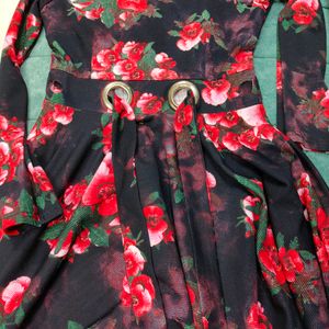 Black Dress With Florals