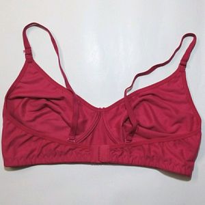 Pretty Bold Pink Rose Bra 44B Non Padded