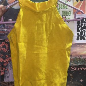 Yellow Crop Top Women