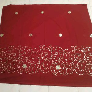 Maroon Saree