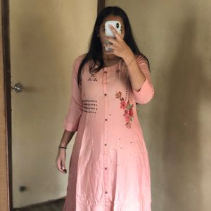 Peach Kurta Set