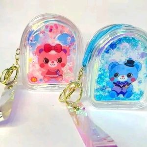 Cute Teddy Pouch Keychains