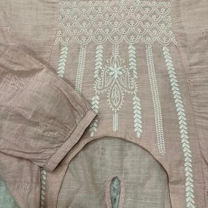 Biba Pink A-line Cotton Kurta