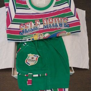 New Tshirt And Shorts Set (6-12 Months)