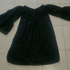 Black flared party wear dress 😍