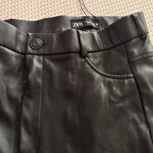 Zara Faux Leather Slim Pants