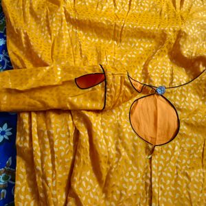 Yellow Desinger Frock