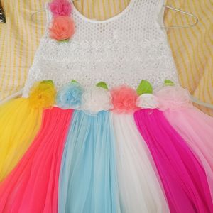 🌈Rainbow Frock Dress Kids