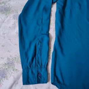 Solid Shirt Blue Teal