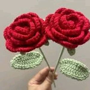 Crochet Red Roses 🌹