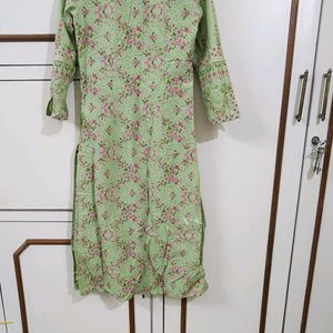 Sweet Summers W Pastel Green Cotton Kurta