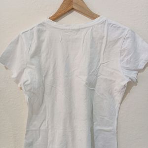 Bewakoof Women White Top | Bust 40 | Length 24