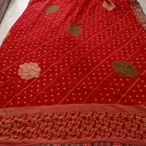 New Georgette Red Saree!!!