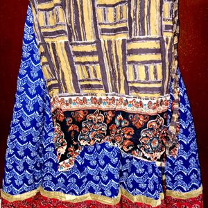 AFSANA 2 In 1 Blue Anarkali Suit