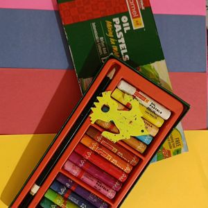 Camel Oil Pastels 15 Shades With Scraping Tool