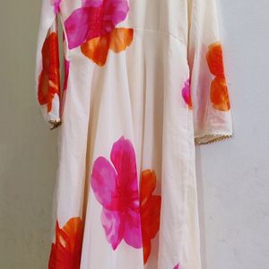 New Beautiful Anarkali Kurta Pajama Dupatta Set