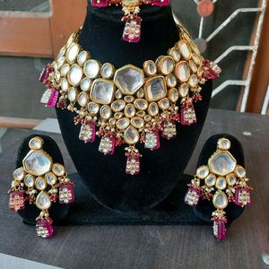 Most Elegant Kundan Purple Set