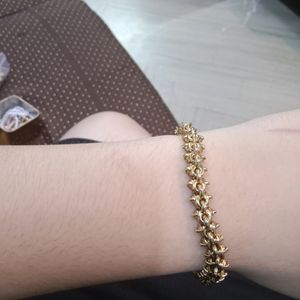 Reversible Gold Plated Tennis Bracelet+ Chokar