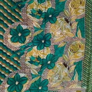 Green Floral Saree