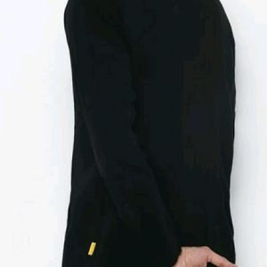 Forever21 Men Solid Vneck Black Sweater