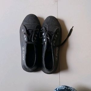 Black Plastic Shoes For Men Size 8