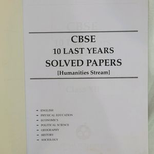 CBSE Class 12 Ten Years Solved Papers Arts