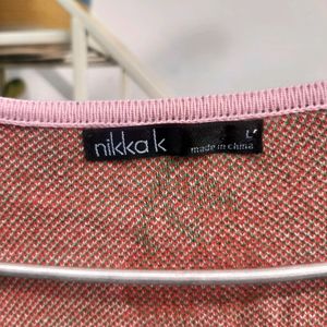 NIKKA K Pink Heart Cardigan