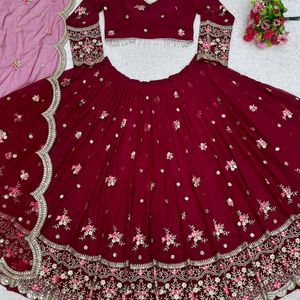 Beautiful Lehenga Choli Dupatta For Wedding Festiv