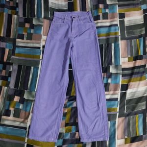 Straight Fit Lavender Jeans