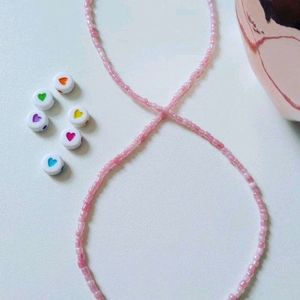 Pink Beaded Necklace 💖