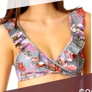 SHEIN Floral Printed Bikini Top