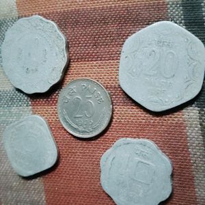 20 Paisa, 25 Paisa, 10 paisa, 5 Paisa