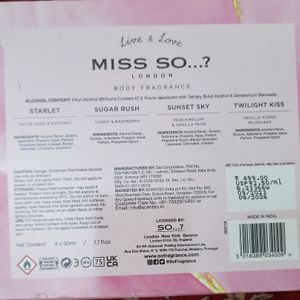 Miss So Fragrance Set