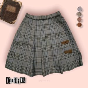 ୭ ˚. ᵎᵎ plaid japanese vintage skirt