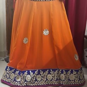 2-in -1 Use Lengha Plus Ethnic Skirt