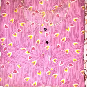 Pink Zip Nighty/Gown 3xl Size