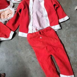 Santa Dress For Boy Two To Four Yrs,Face Mask Is