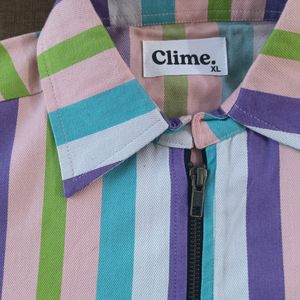 Pastel Striped Handloom Overshirt (Unisex)