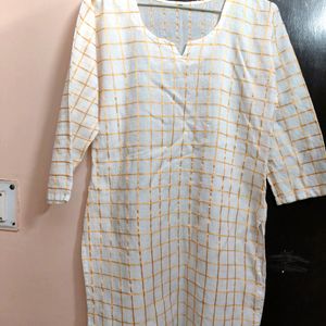 Off White Cotton Kurta