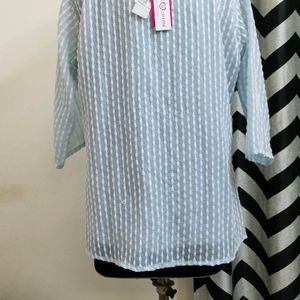 Plus Size Blue Top