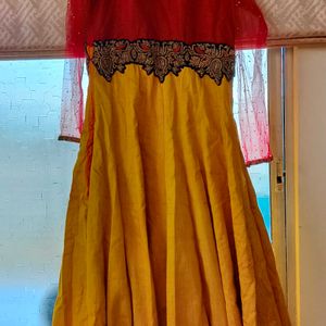 Yellow Red Gown