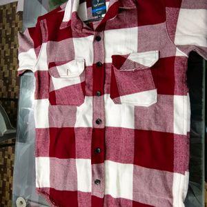 RED & WHITE WOOLEN SHIRT