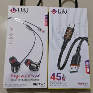 Earphone  And Type C Data Cable