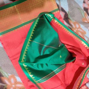 NYC Red And Green Colour Saree