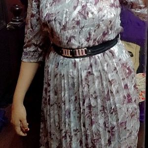 Western Gown With Belt And Back Knot